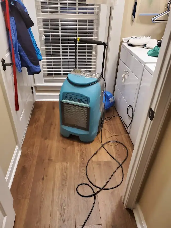 Commercial dehumidifier deployed for Flood Damage Cleanup in Adelanto